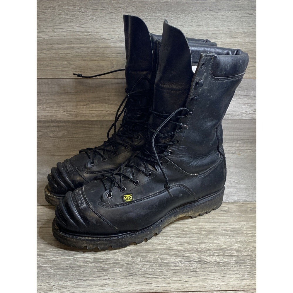 MATTERHORN BLACK LEATHER Gore-Tex MINING BOOTS WORK SIZE 12 M Steel Toe 12255